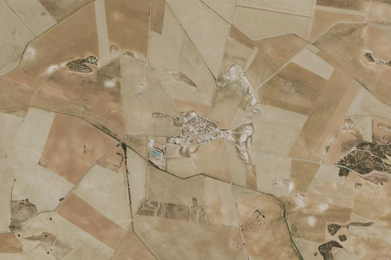 Ortofoto actual del núcleo de Torrubia del Castillo