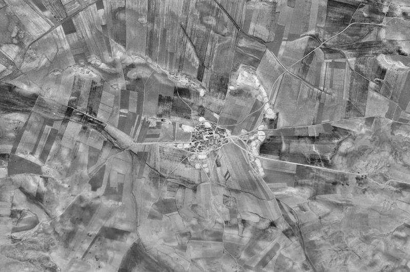 Ortofoto de 1956-1957 del núcleo de Torrubia del Castillo