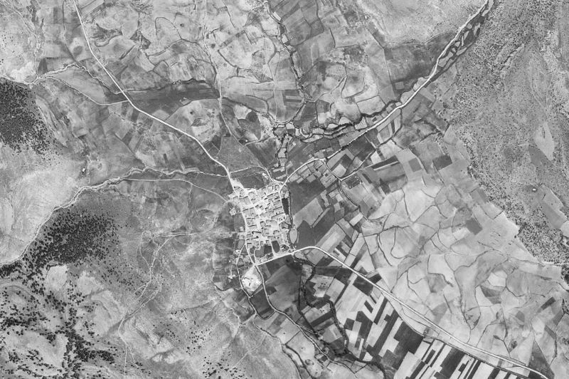 Ortofoto de 1956-1957 del núcleo de Tragacete
