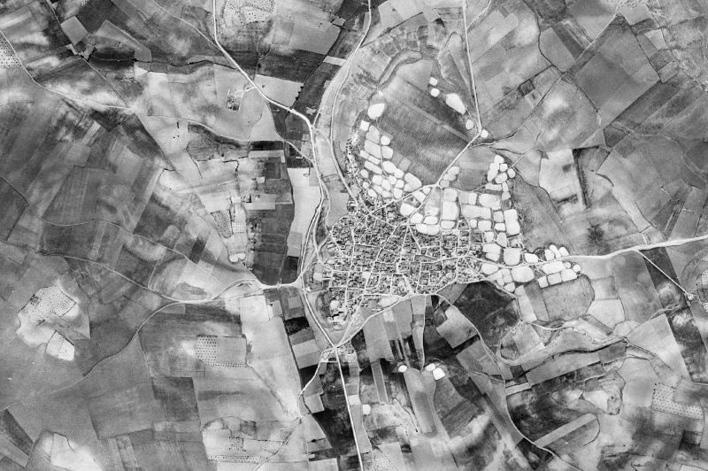 Ortofoto de 1956-1957 del núcleo de Tresjuncos