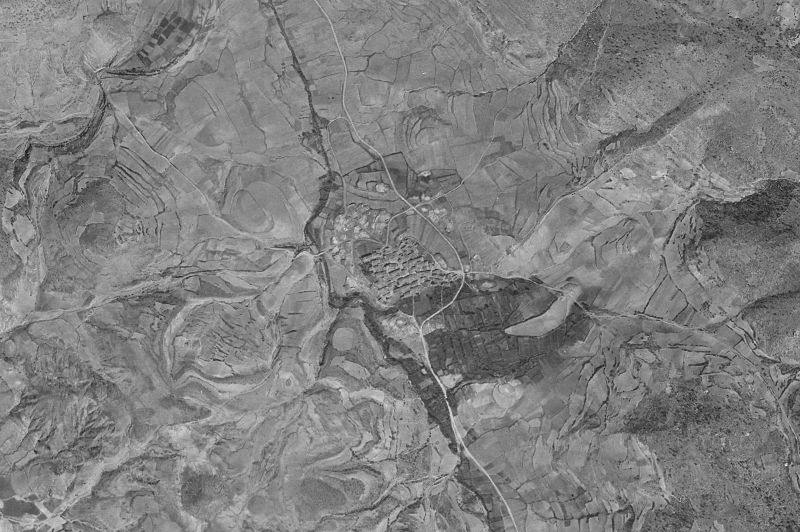 Ortofoto de 1956-1957 del núcleo de Valdemeca