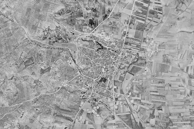 Ortofoto de 1956-1957 del núcleo de Valverde de Júcar