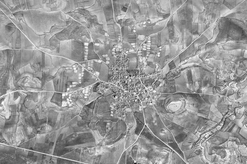 Ortofoto de 1956-1957 del núcleo de Vara de Rey
