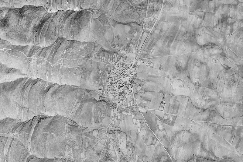 Ortofoto de 1956-1957 del núcleo de Vellisca