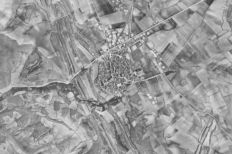 Ortofoto de 1956-1957 del núcleo de Villaescusa de Haro