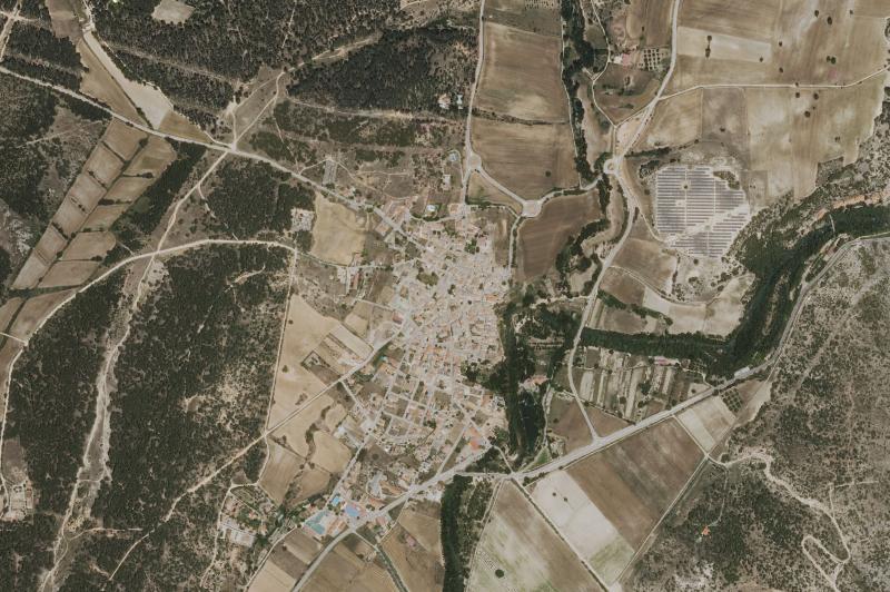 Ortofoto actual del núcleo de Villalba de la Sierra