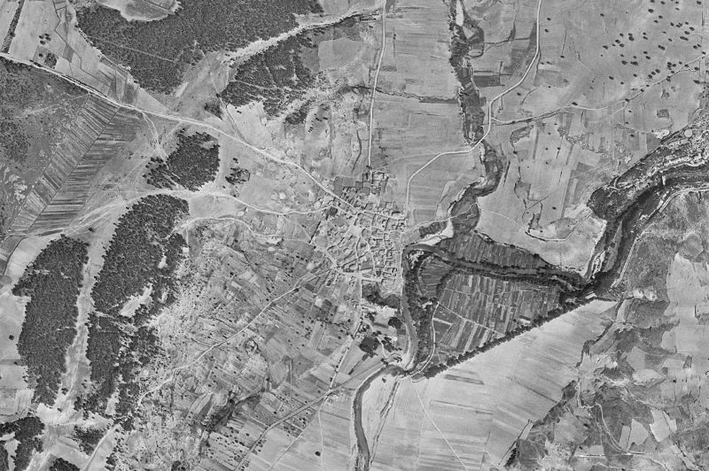 Ortofoto de 1956-1957 del núcleo de Villalba de la Sierra