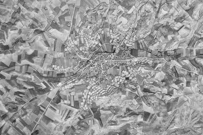 Ortofoto de 1956-1957 del núcleo de Villalba del Rey