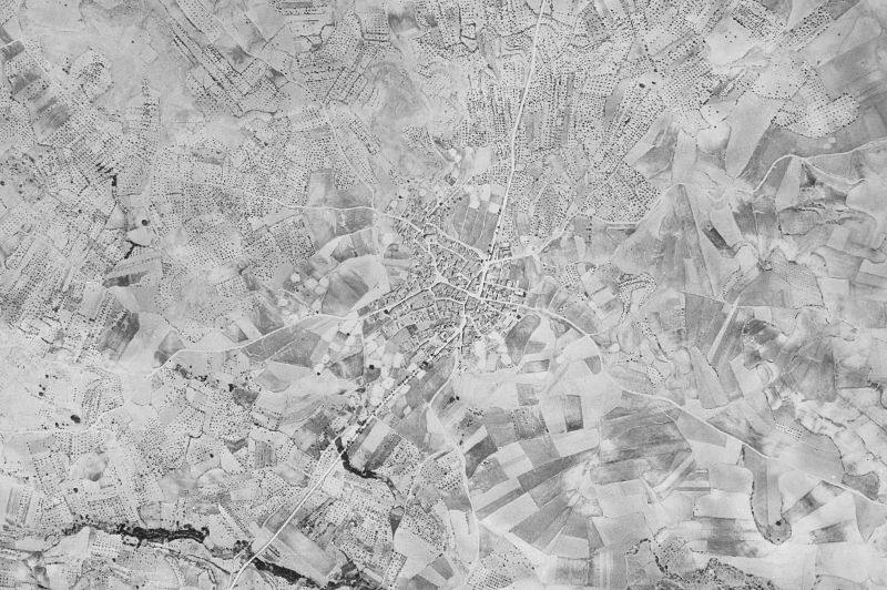 Ortofoto de 1956-1957 del núcleo de Villalpardo