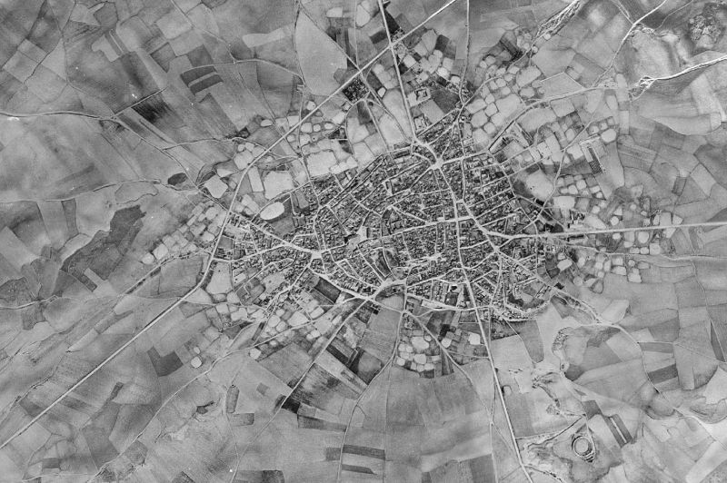 Ortofoto de 1956-1957 del núcleo de Villamayor de Santiago
