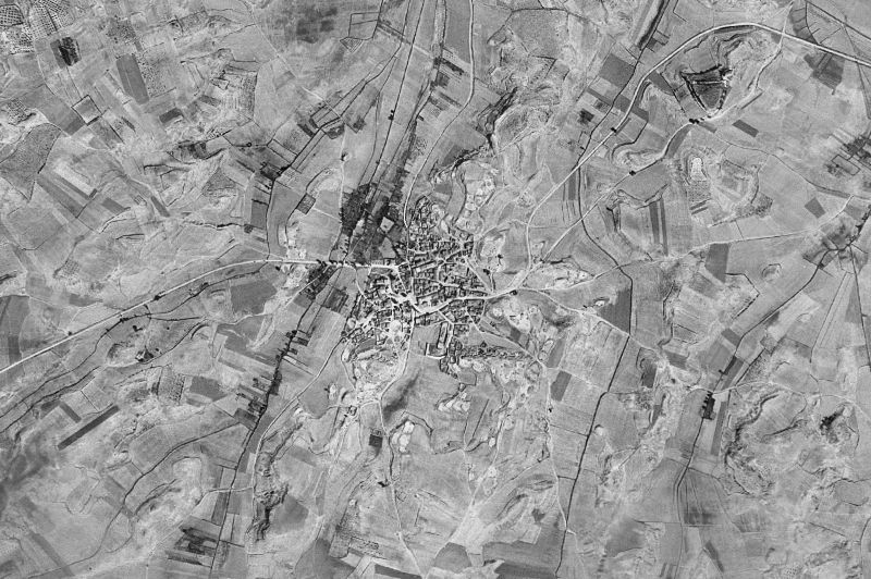 Ortofoto de 1956-1957 del núcleo de Villanueva de Guadamejud
