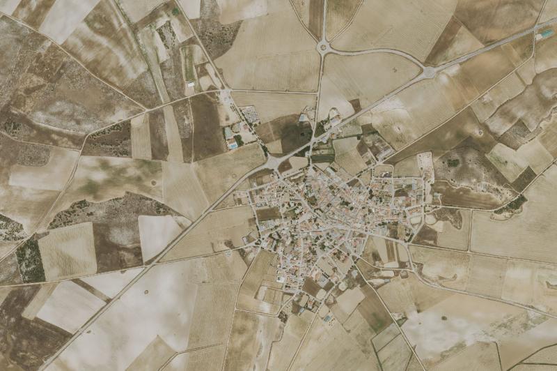 Ortofoto actual del núcleo de Villar de Cañas