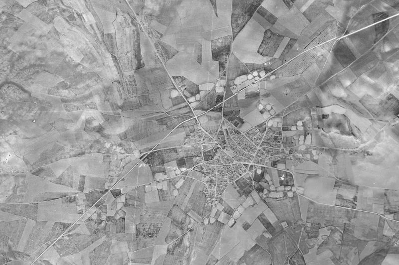 Ortofoto de 1956-1957 del núcleo de Villar de Cañas