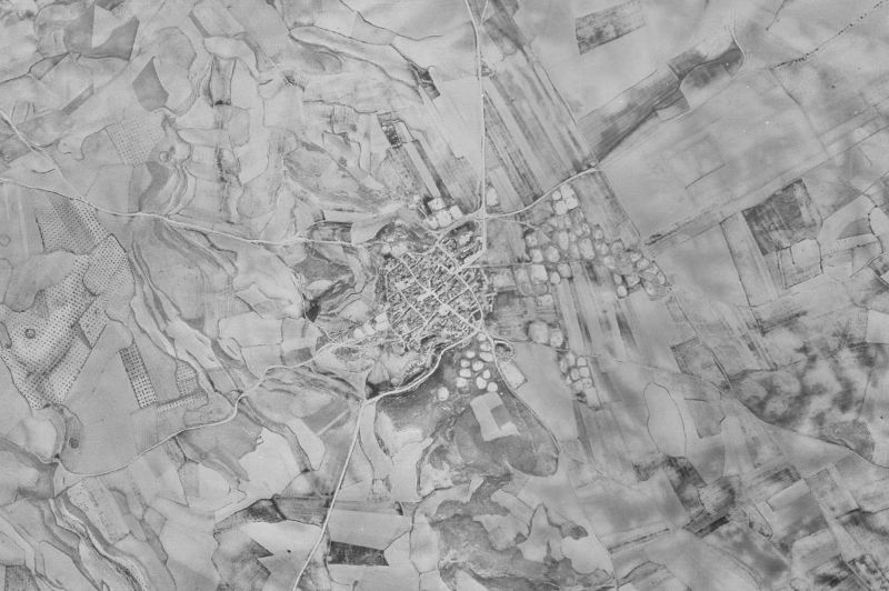 Ortofoto de 1956-1957 del núcleo de Villar de la Encina