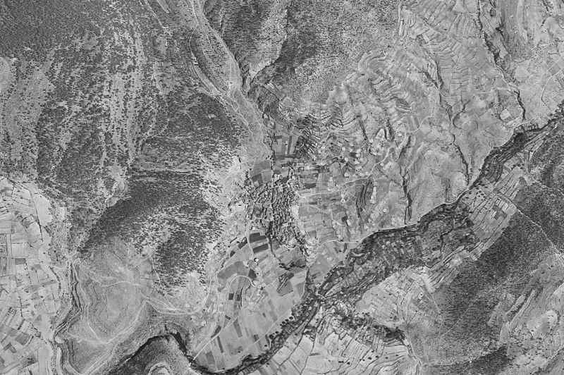 Ortofoto de 1956-1957 del núcleo de Villar del Humo