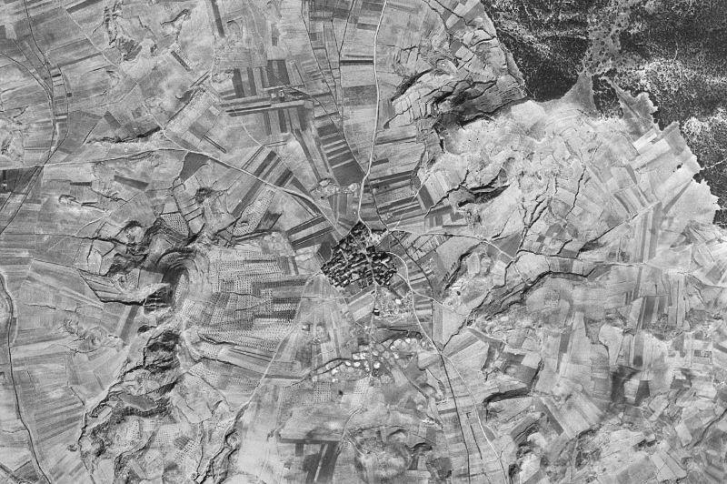 Ortofoto de 1956-1957 del núcleo de Villar del Infantado