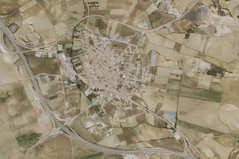 Ortofoto actual del núcleo de Villares del Saz