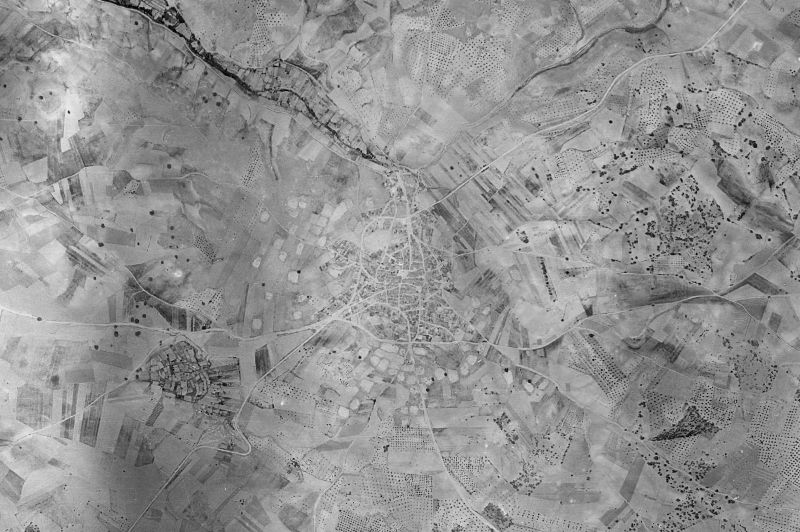 Ortofoto de 1956-1957 del núcleo de Villaverde y Pasaconsol