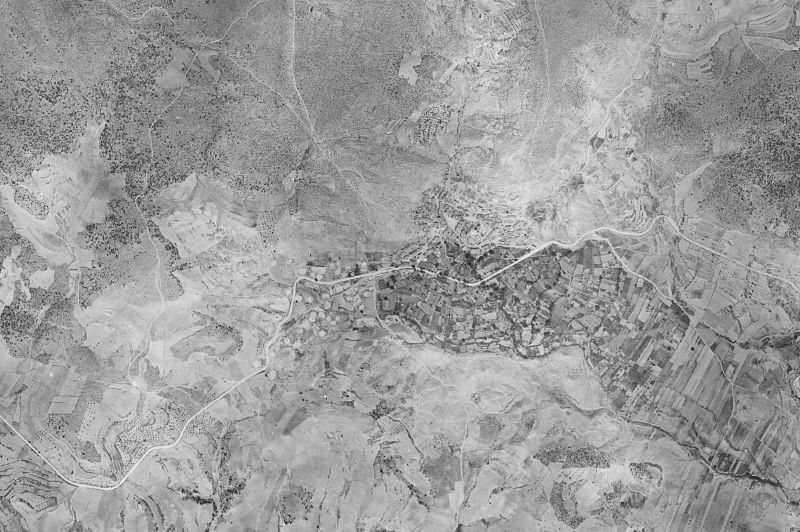 Ortofoto de 1956-1957 del núcleo de Víllora