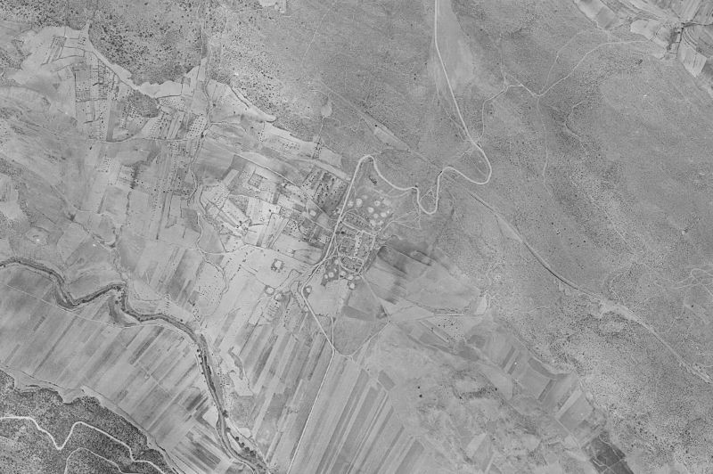 Ortofoto de 1956-1957 del núcleo de Yémeda