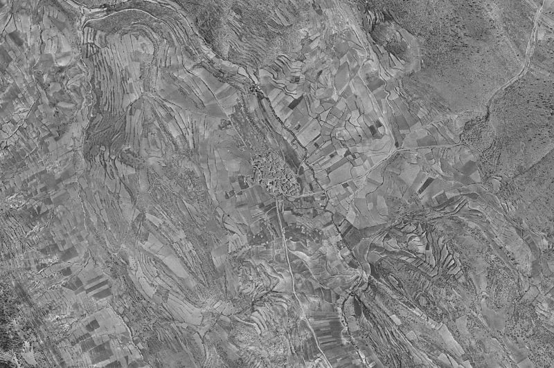 Ortofoto de 1956-1957 del núcleo de Zafrilla