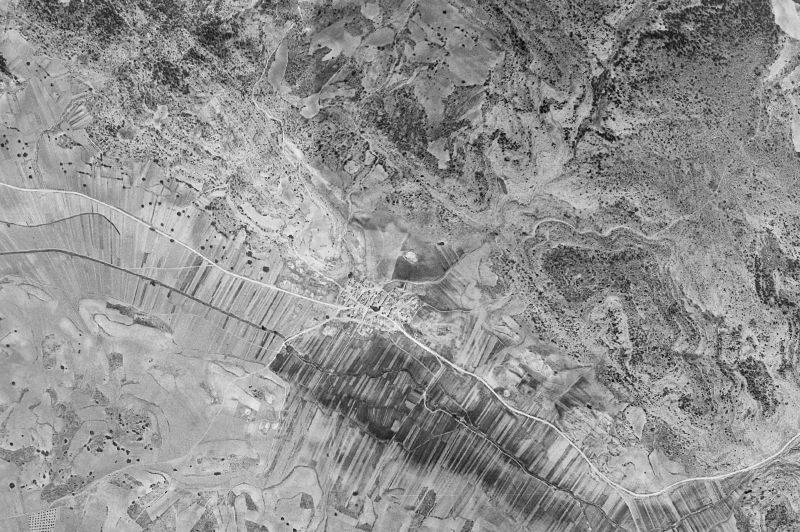 Ortofoto de 1956-1957 del núcleo de Valdetórtola