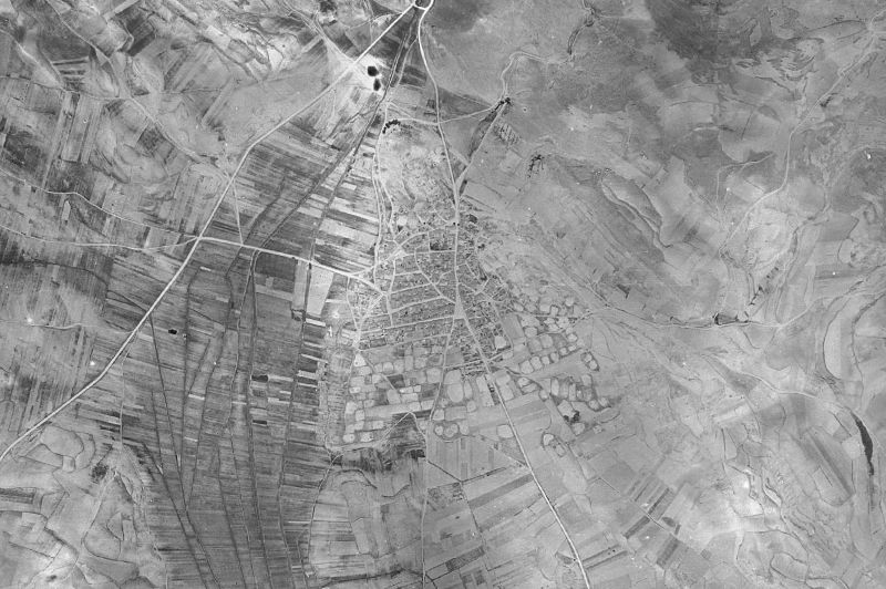 Ortofoto de 1956-1957 del núcleo de Las Valeras