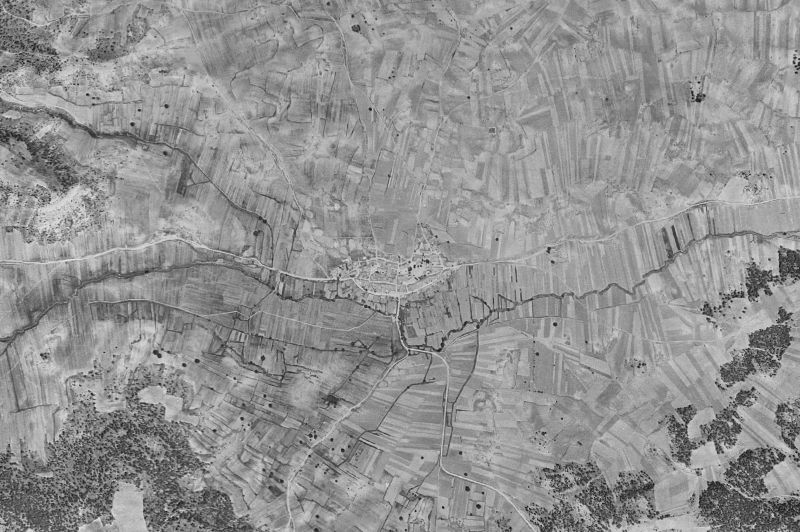 Ortofoto de 1956-1957 del núcleo de Fuentenava de Jábaga