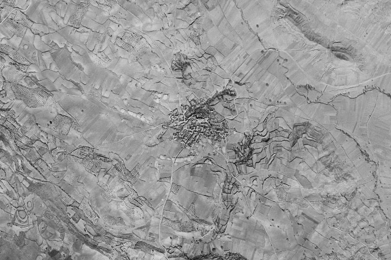 Ortofoto de 1956-1957 del núcleo de Los Valdecolmenas