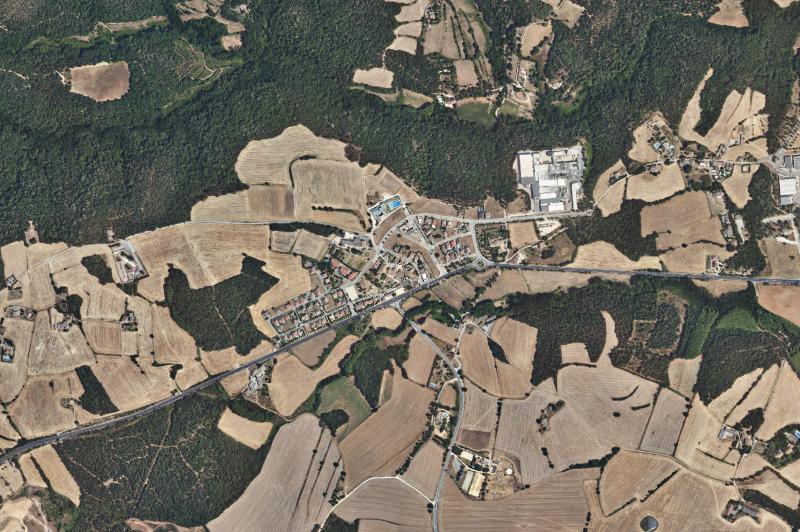 Ortofoto actual del núcleo de Aiguaviva