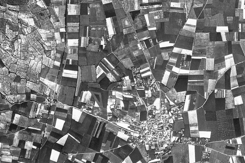 Ortofoto de 1956-1957 del núcleo de Albons