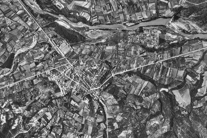 Ortofoto de 1956-1957 del núcleo de Anglès