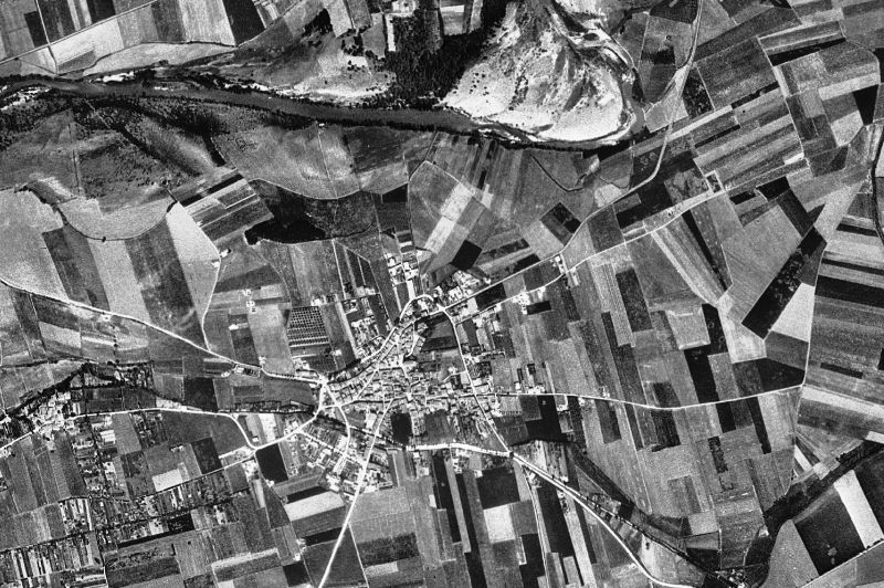Ortofoto de 1956-1957 del núcleo de L'Armentera