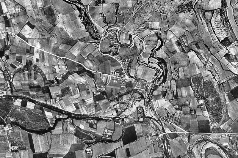 Ortofoto de 1956-1957 del núcleo de Avinyonet de Puigventós