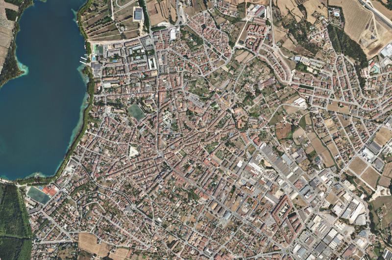 Ortofoto actual del núcleo de Banyoles