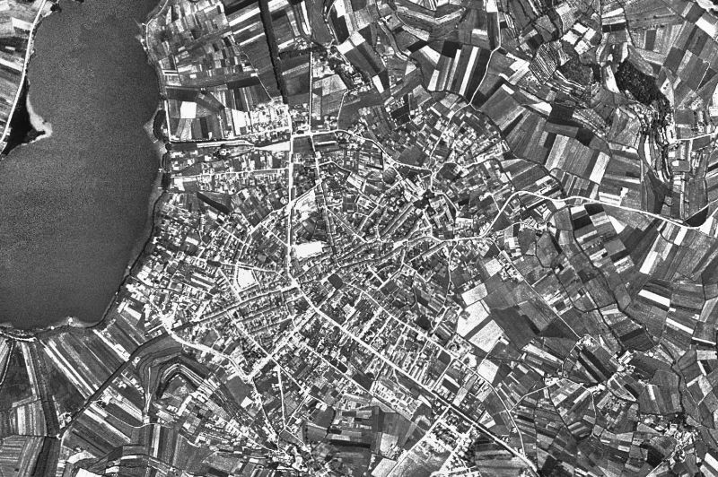 Ortofoto de 1956-1957 del núcleo de Banyoles