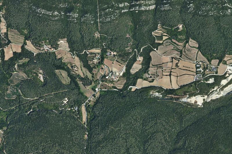 Ortofoto actual del núcleo de Beuda