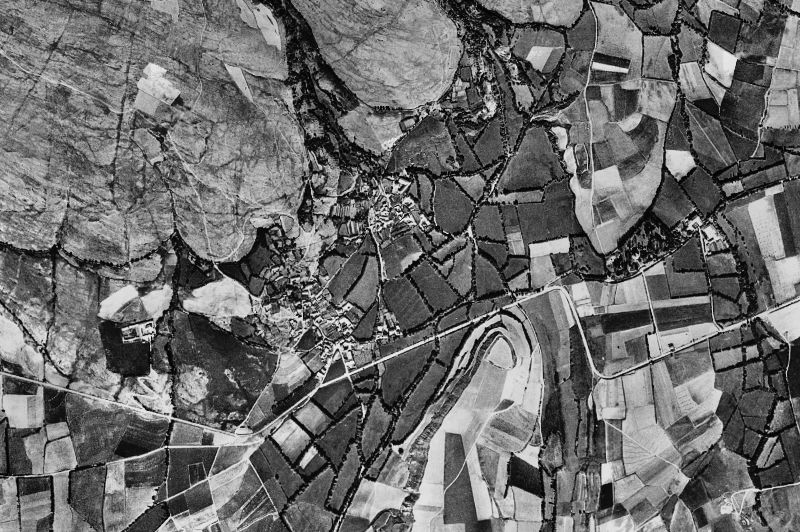 Ortofoto de 1956-1957 del núcleo de Bolvir