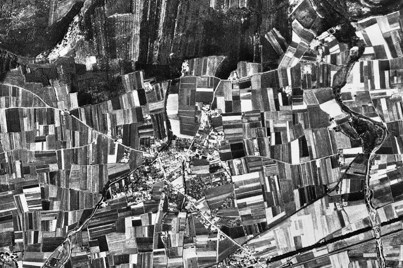 Ortofoto de 1956-1957 del núcleo de Bordils