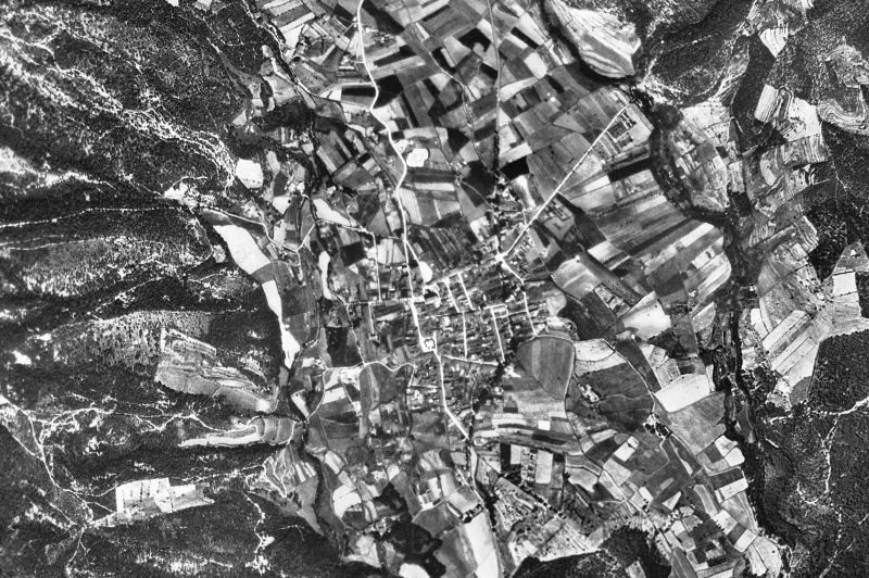 Ortofoto de 1956-1957 del núcleo de Breda