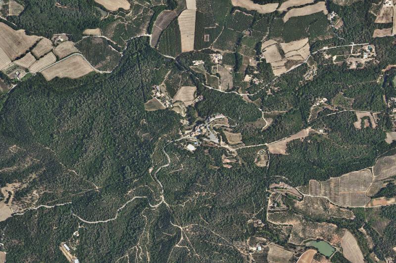 Ortofoto actual del núcleo de Brunyola i Sant Martí Sapresa