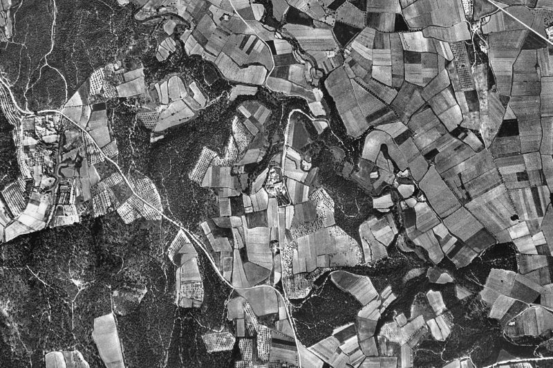 Ortofoto de 1956-1957 del núcleo de Cabanelles
