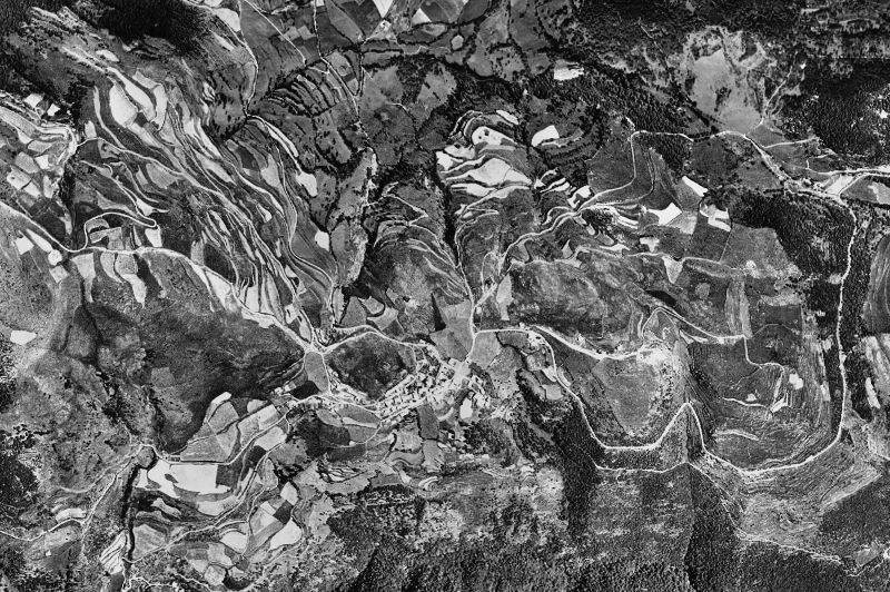 Ortofoto de 1956-1957 del núcleo de Campelles