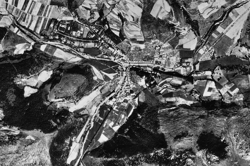 Ortofoto de 1956-1957 del núcleo de Camprodon