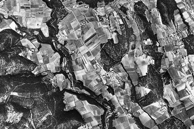 Ortofoto de 1956-1957 del núcleo de Canet d'Adri