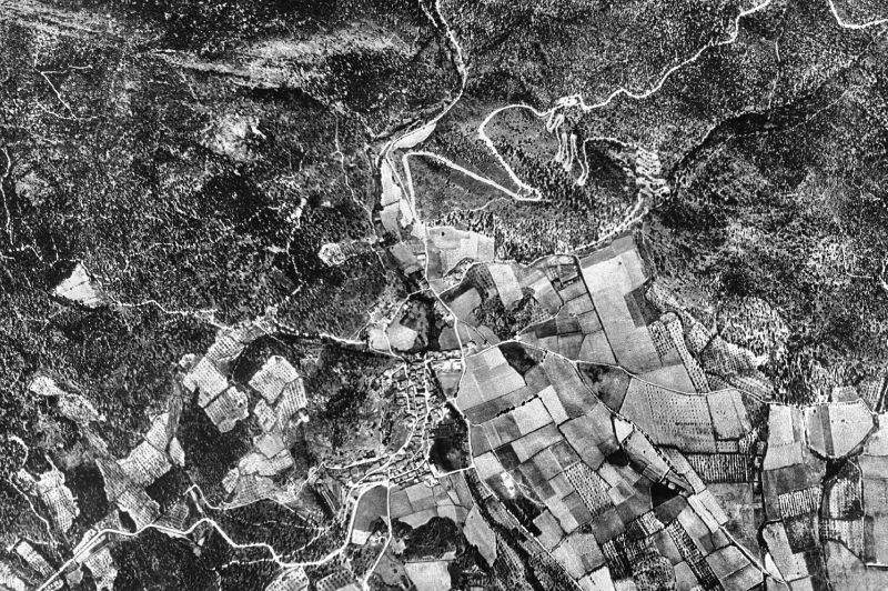 Ortofoto de 1956-1957 del núcleo de Cantallops