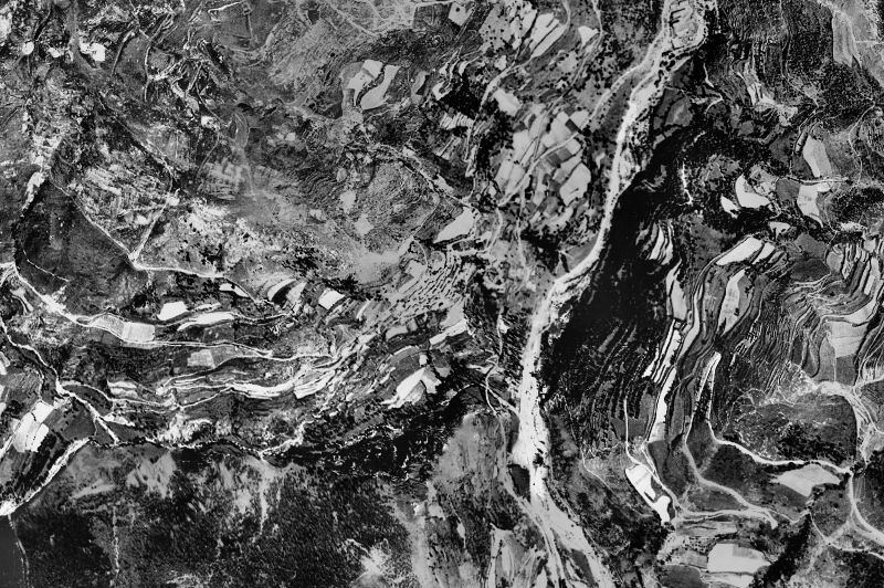 Ortofoto de 1956-1957 del núcleo de Queralbs