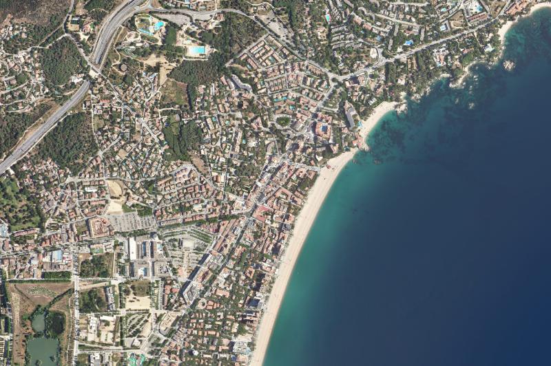 Ortofoto actual del núcleo de Castell d'Aro, Platja d'Aro i s'Agaró