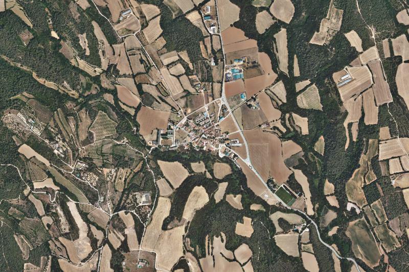Ortofoto actual del núcleo de Cistella