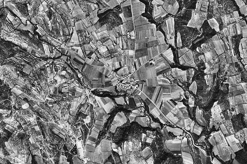 Ortofoto de 1956-1957 del núcleo de Cistella